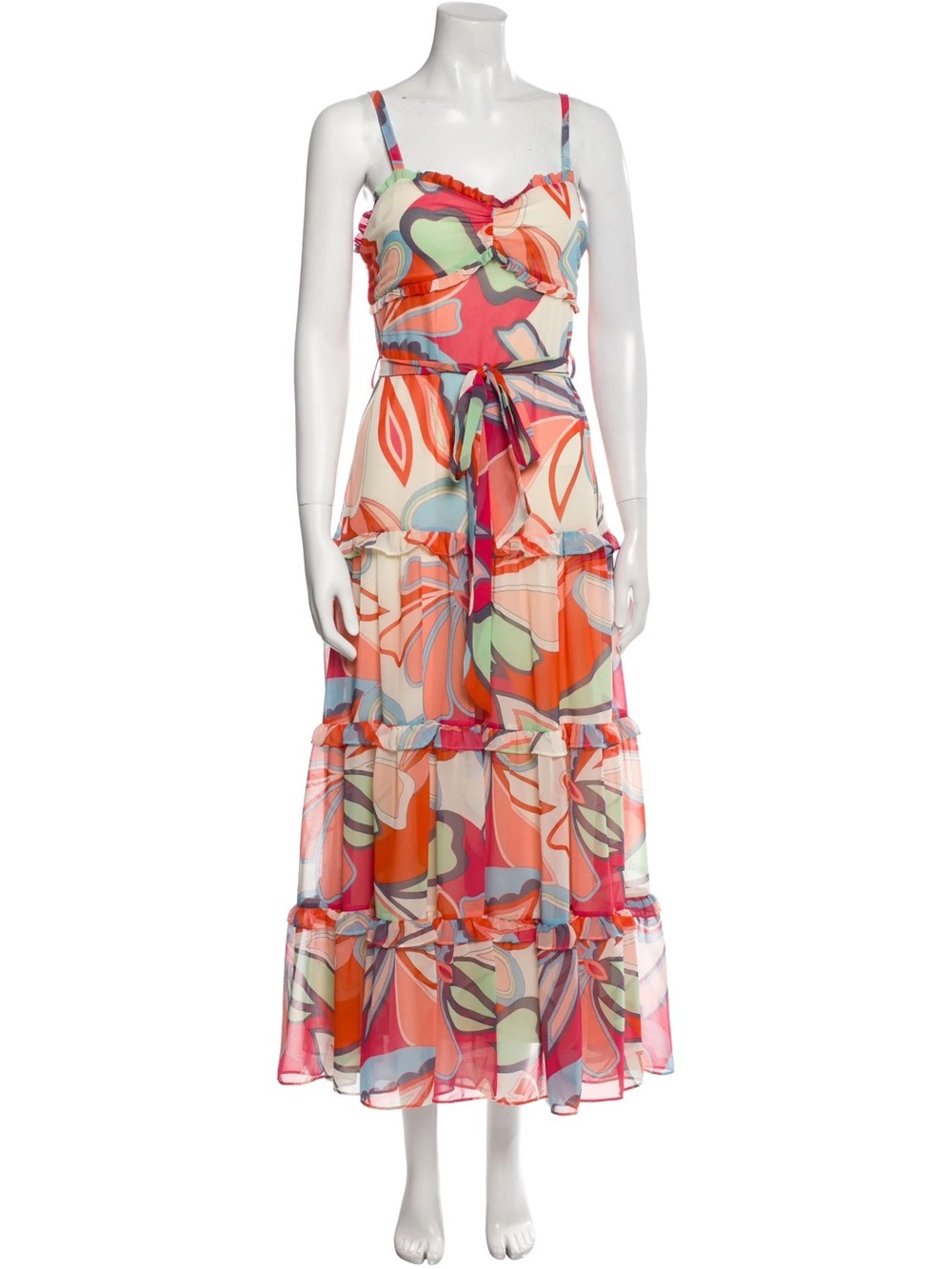Alexis x Target Multicolor Floral Ruffle Tiered Maxi Dress
